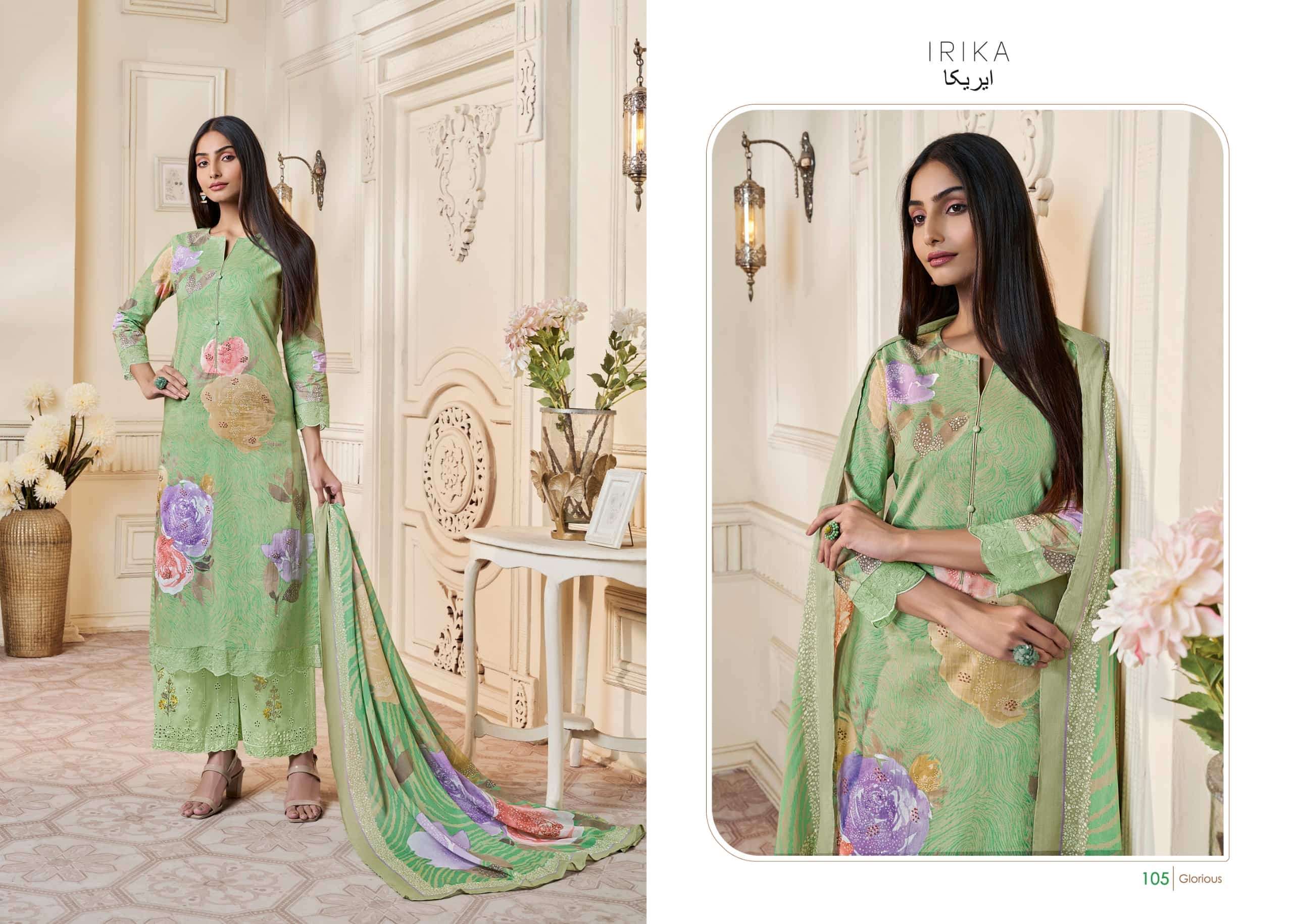 Irika Senica Cotton Dress Material Wholesale - Amrah Wholesale