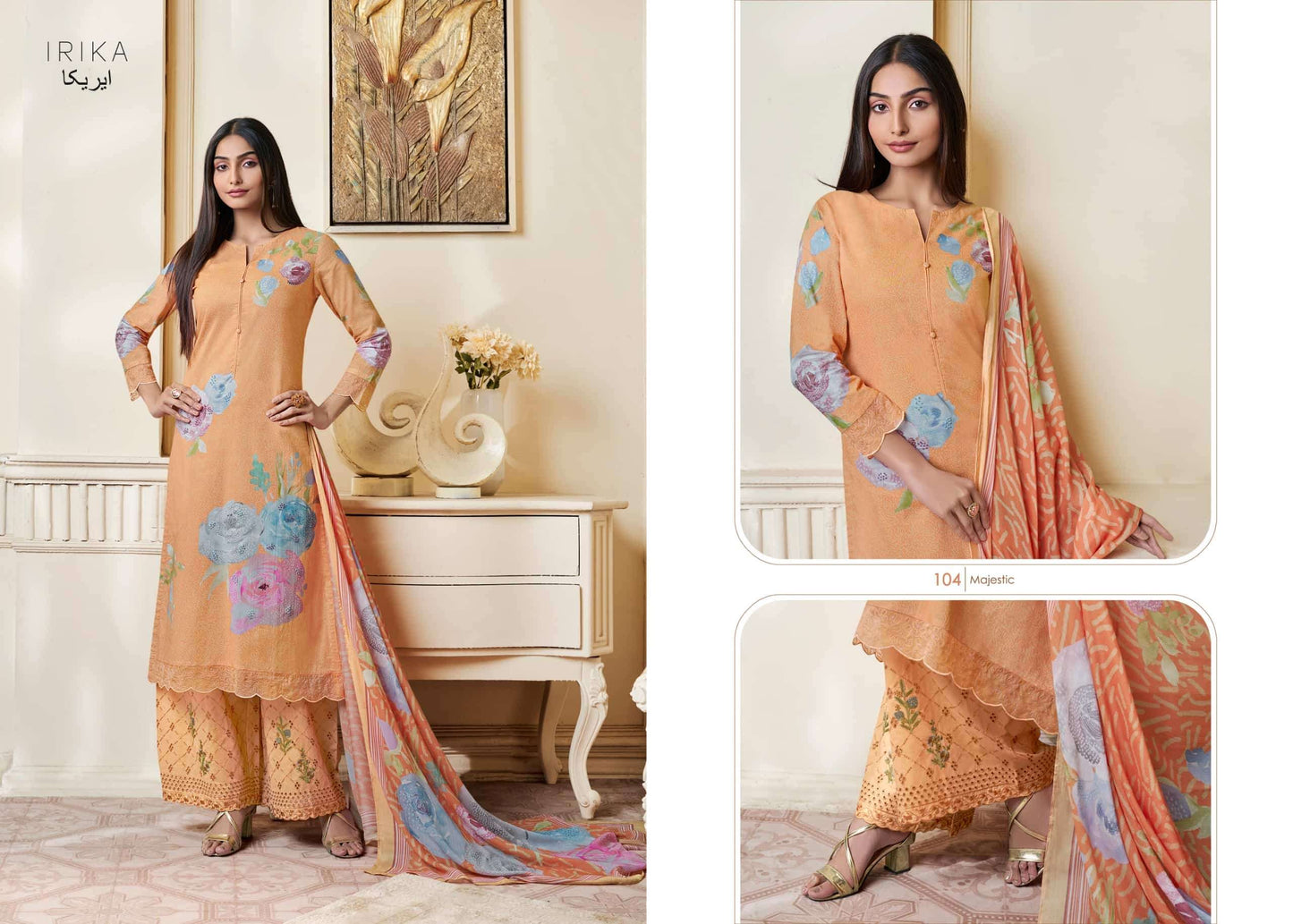 Irika Senica Cotton Dress Material Wholesale - Amrah Wholesale