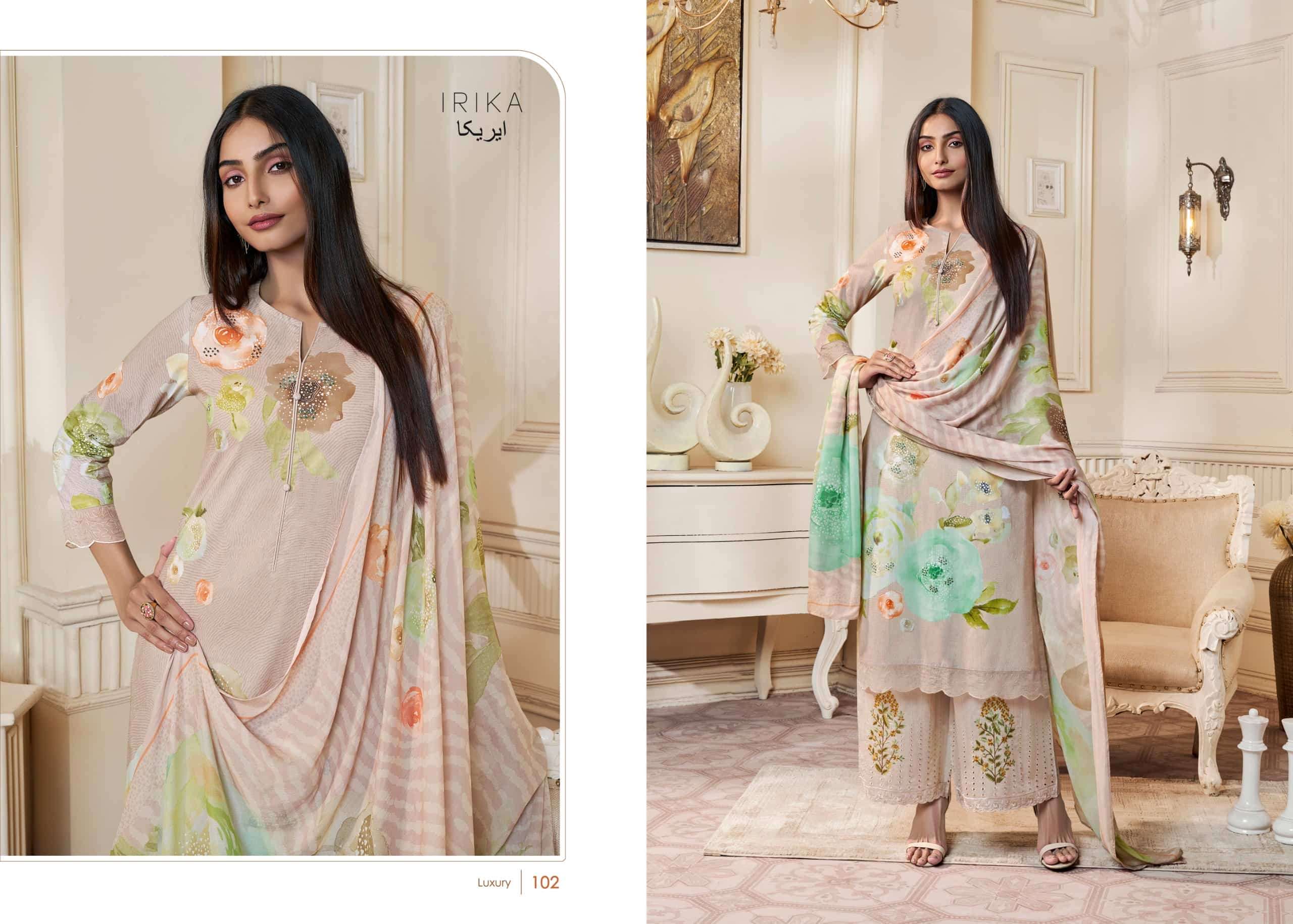 Irika Senica Cotton Dress Material Wholesale - Amrah Wholesale
