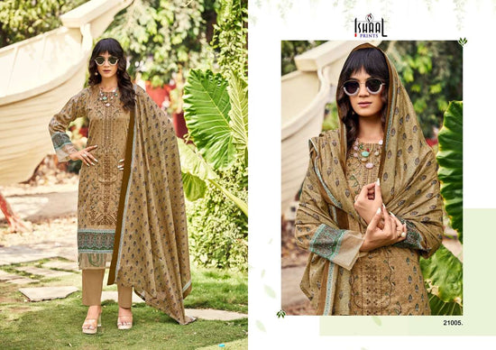 Ishaal Print Embroidered Vol. 21 Pure Lawn Dress Material - Amrah Wholesale