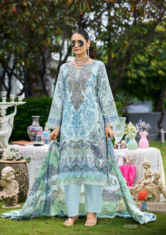 Ishaal Print Gulmohar Vol 42 Pure Lawn Dress Material