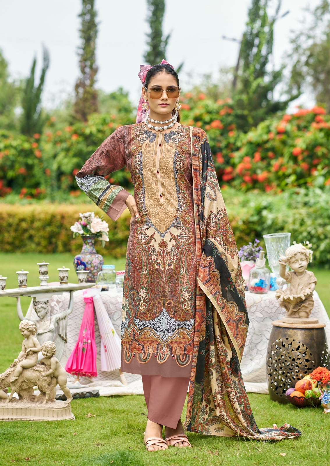 Ishaal Print Gulmohar Vol 42 Pure Lawn Dress Material