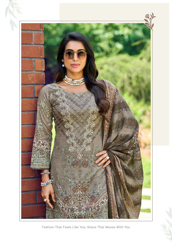 Ishaal Print Mah E Noor Vol 4 Pure Lawn Dress Material - Amrah Wholesale