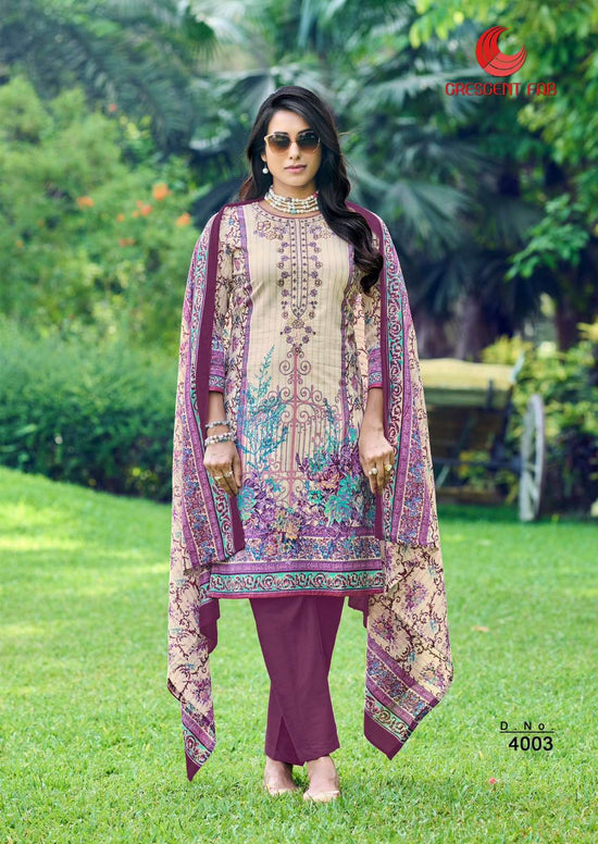 Ishaal Print Mah E Noor Vol 4 Pure Lawn Dress Material - Amrah Wholesale