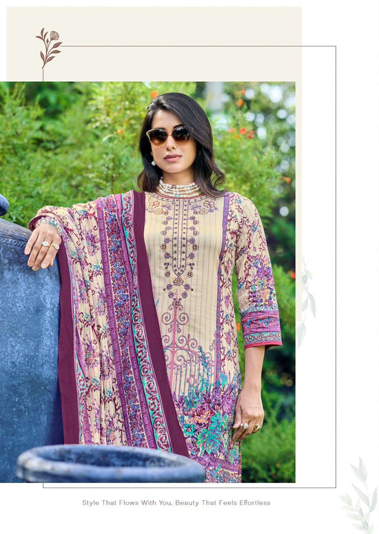 Ishaal Print Mah E Noor Vol 4 Pure Lawn Dress Material - Amrah Wholesale