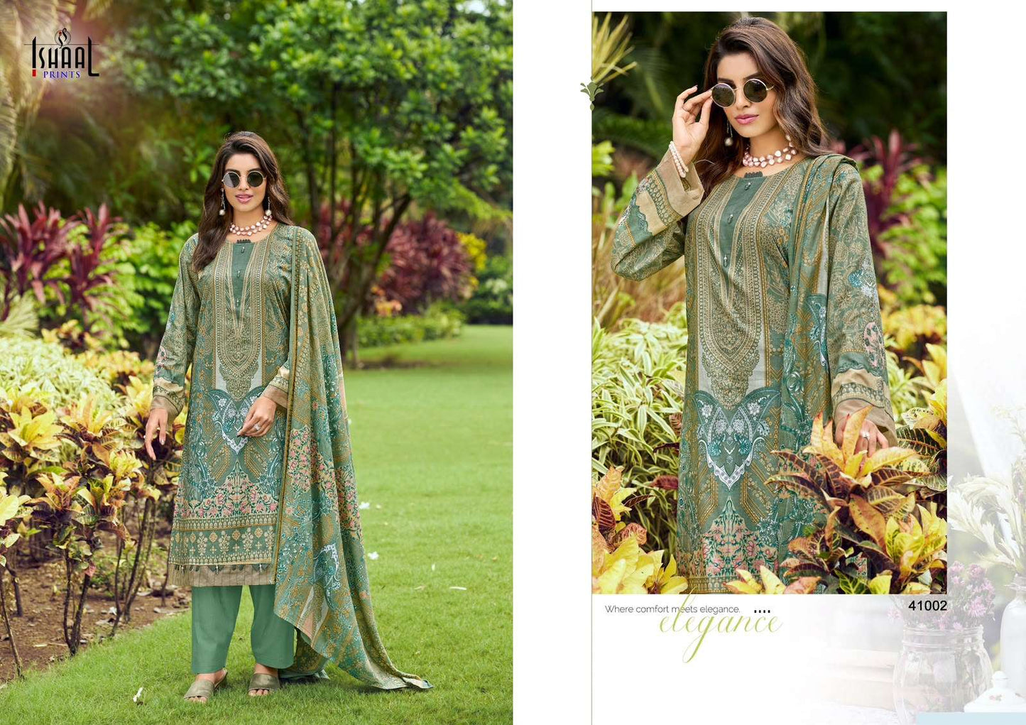 Ishaal Prints Gulmohar Vol 41 Pure Lawn Salwar Suit Wholesale