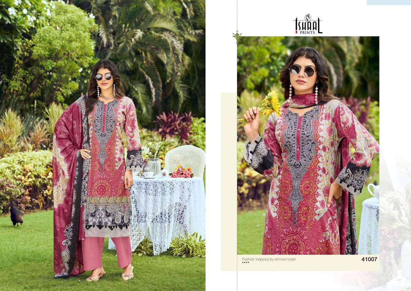 Ishaal Prints Gulmohar Vol 41 Pure Lawn Salwar Suit Wholesale