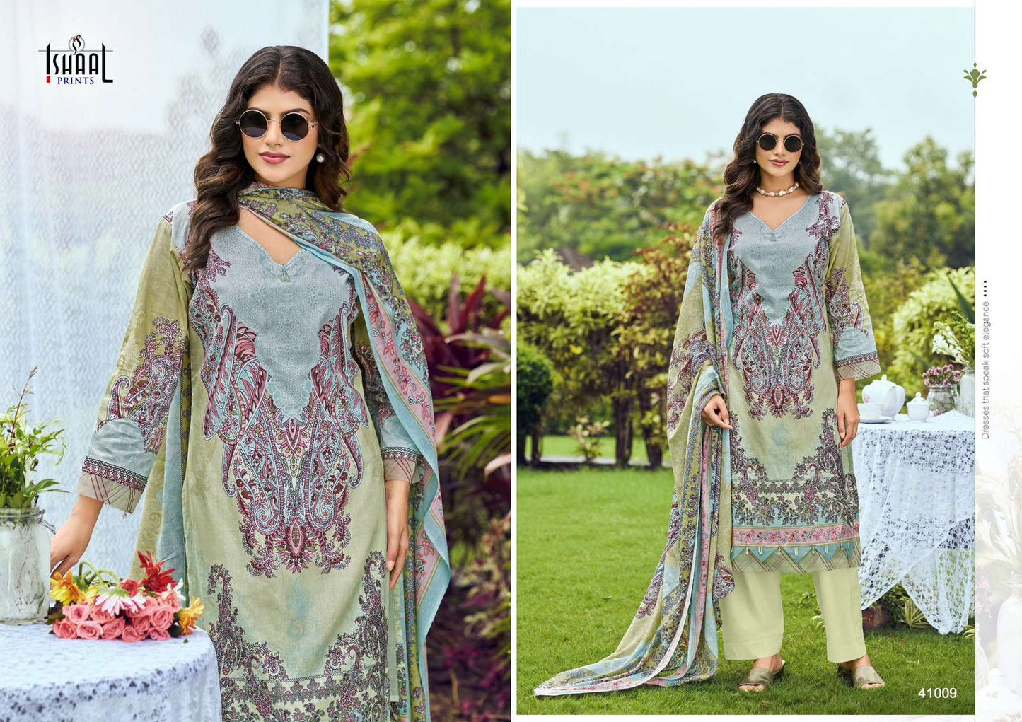Ishaal Prints Gulmohar Vol 41 Pure Lawn Salwar Suit Wholesale