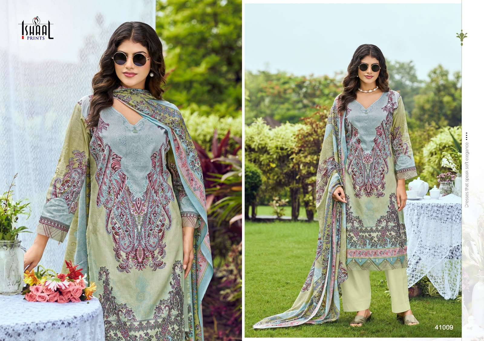 Ishaal Prints Gulmohar Vol 41 Pure Lawn Salwar Suit Wholesale