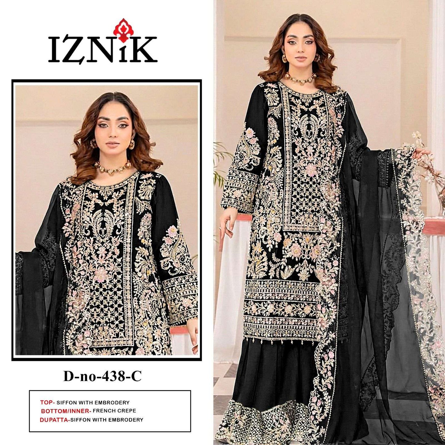 Iznik A - 438 Abcd Pakistani Suit Wholesale Catalogue - Amrah Wholesale