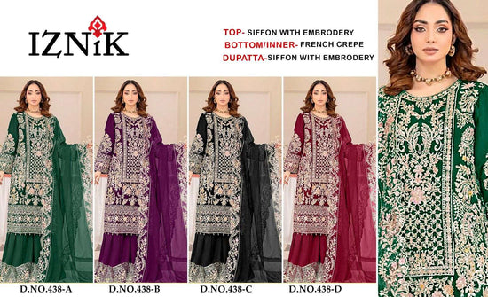Iznik A - 438 Abcd Pakistani Suit Wholesale Catalogue - Amrah Wholesale