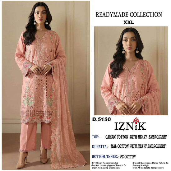 Iznik Fab 5150 Abcd Cambric Cotton Embroidered Pakistani Suit Set - Amrah Wholesale