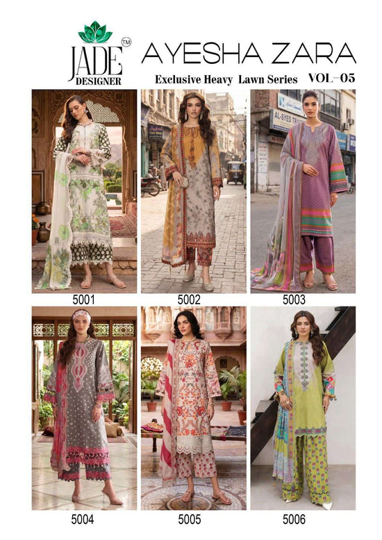 Jade Ayesha Zara Vol 5 Lawn Cotton Pakistani Suit