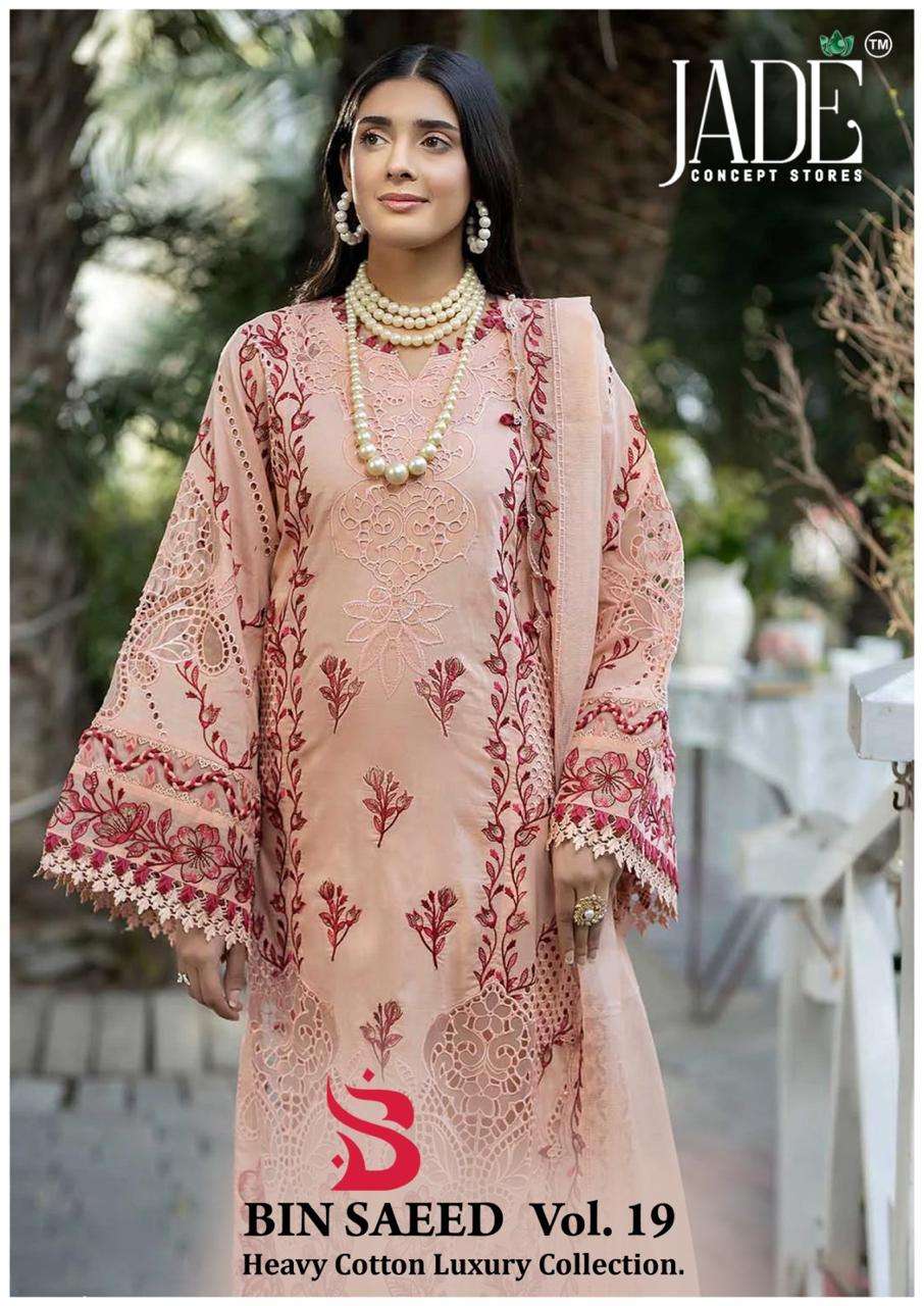Jade Bin Saeed Vol 19 Pure Cotton Pakistani Suit