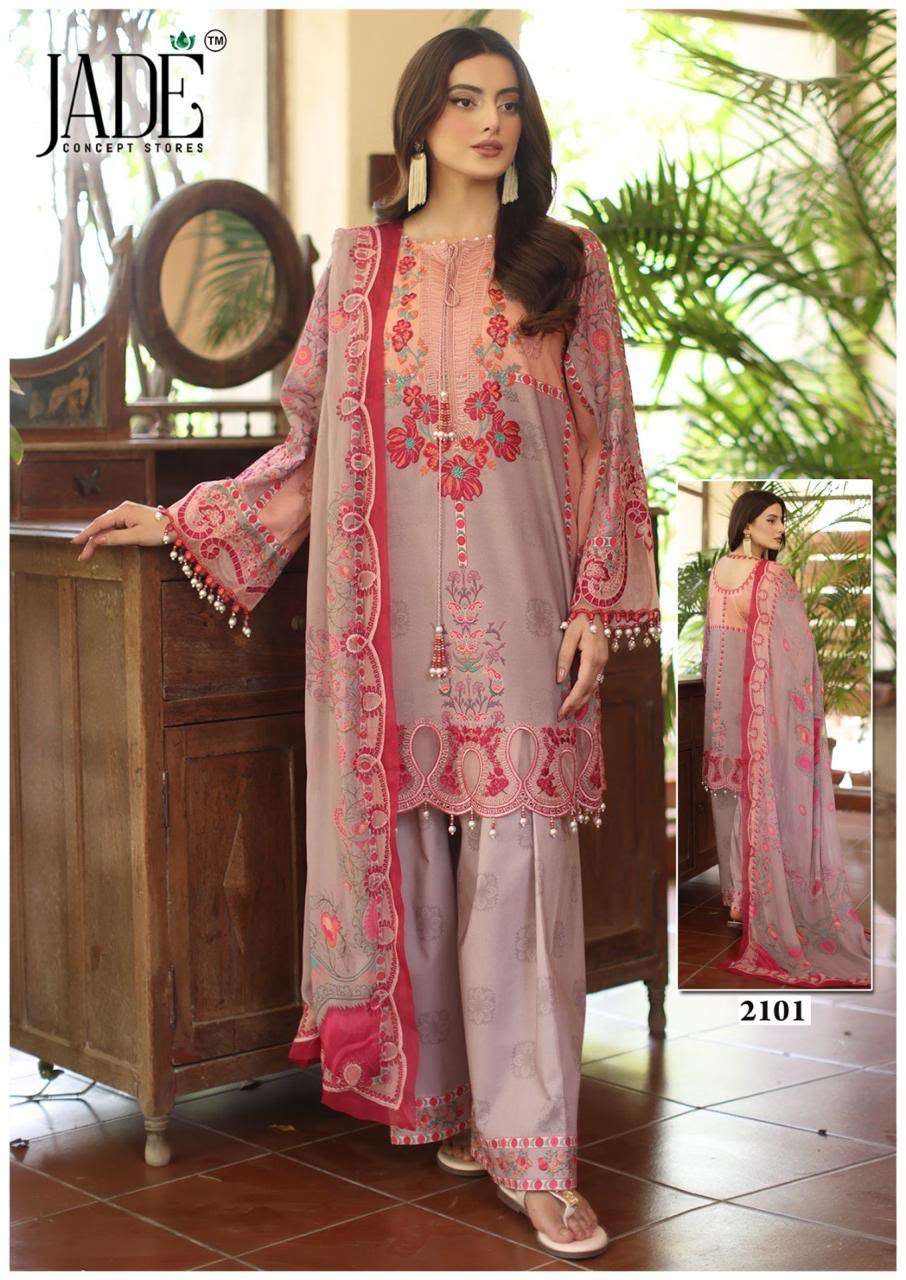 Jade Bin Saeed Vol-21 Cotton Printed Pakistani Suit Set