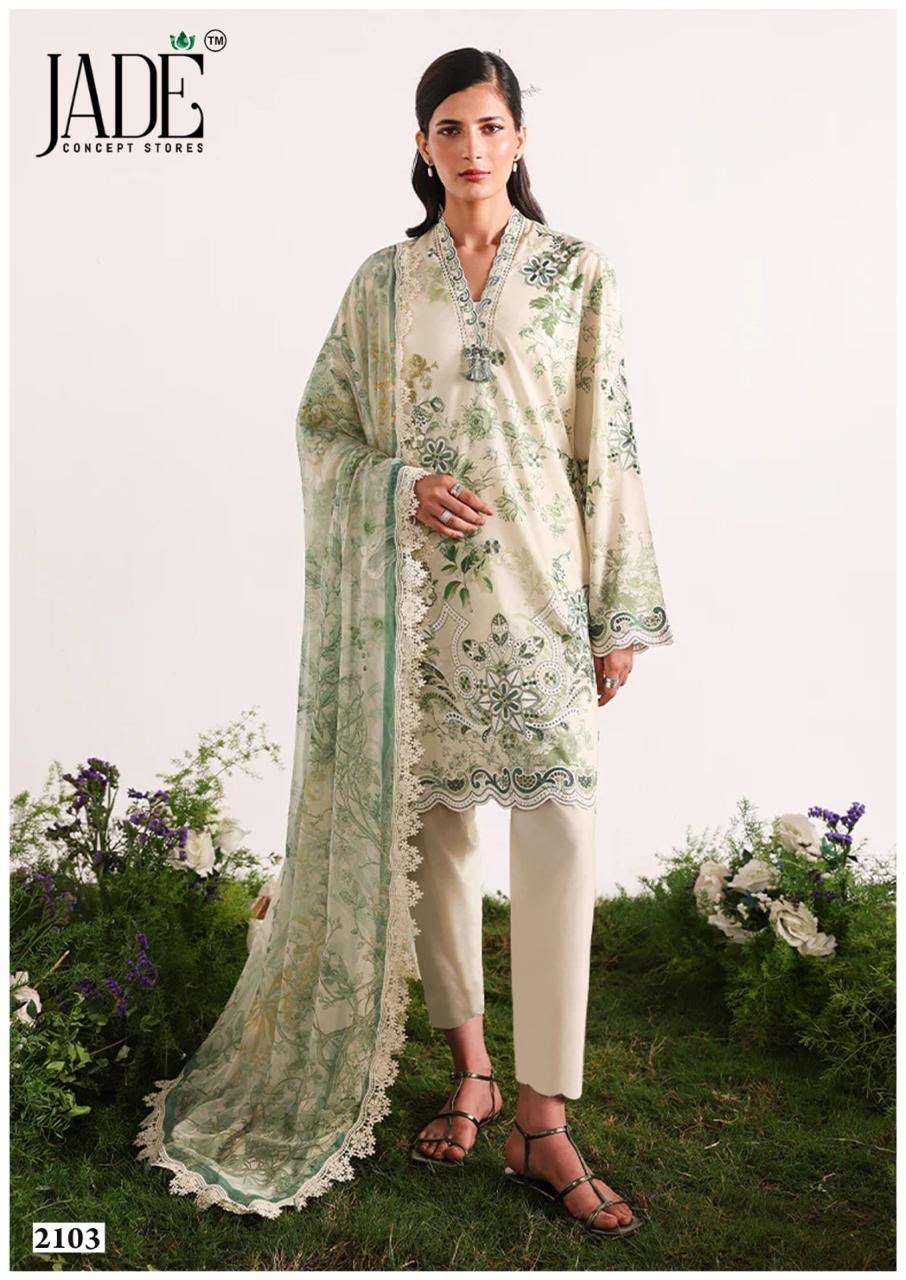 Jade Bin Saeed Vol-21 Cotton Printed Pakistani Suit Set