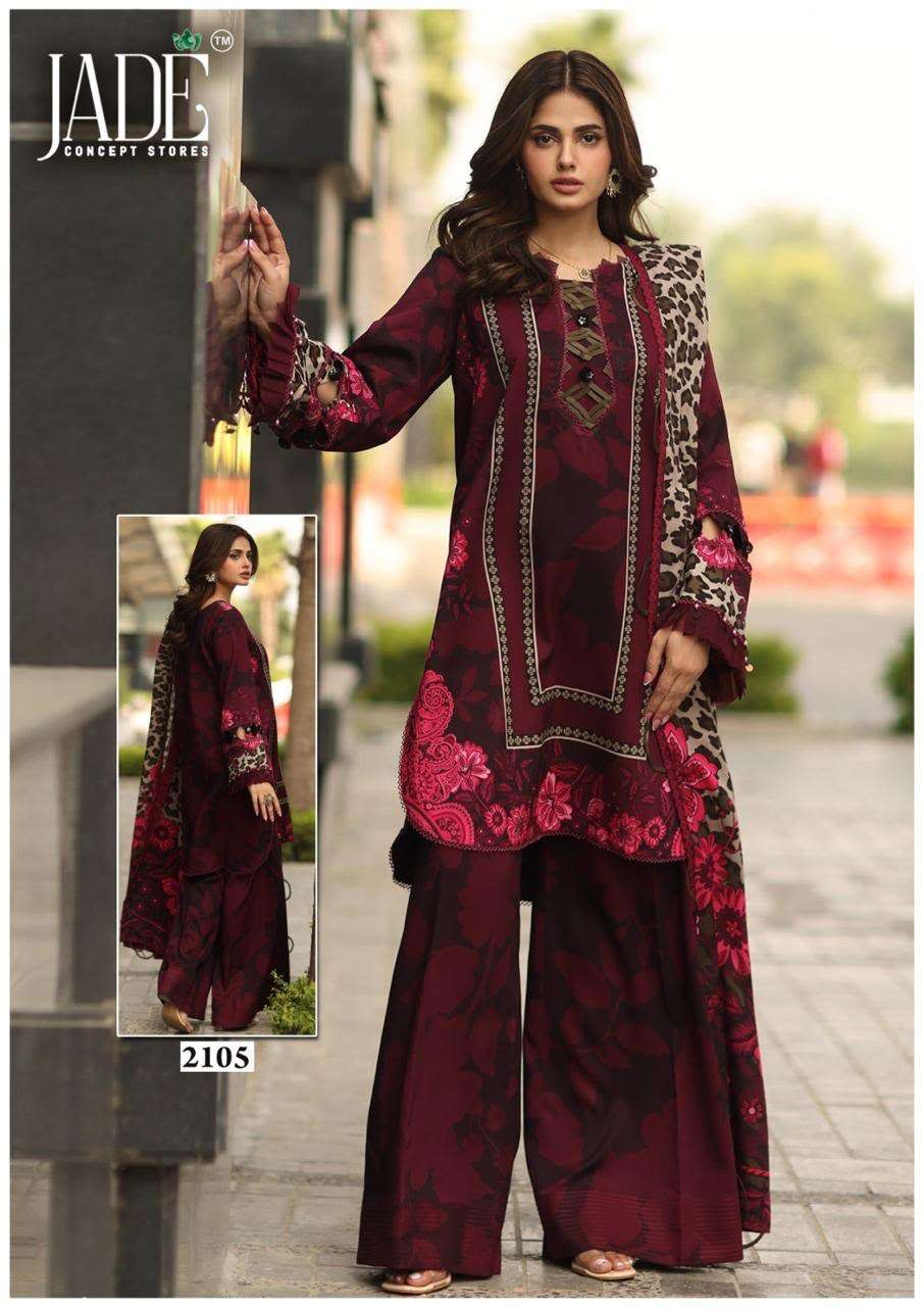 Jade Bin Saeed Vol-21 Cotton Printed Pakistani Suit Set
