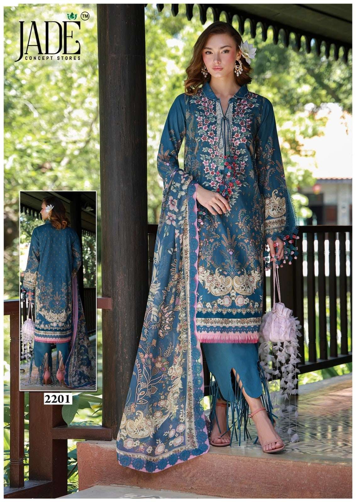 Jade Bin Saeed Vol-22 Cotton Printed Dress Material