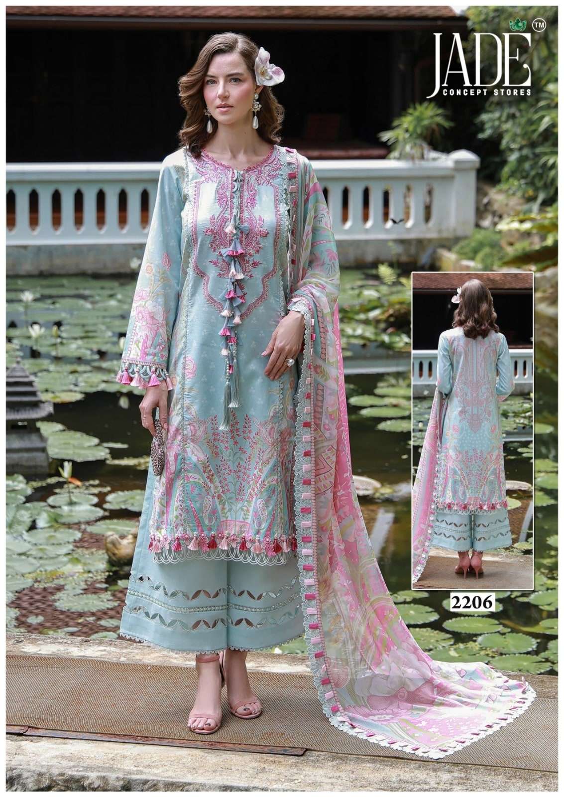Jade Bin Saeed Vol-22 Cotton Printed Dress Material