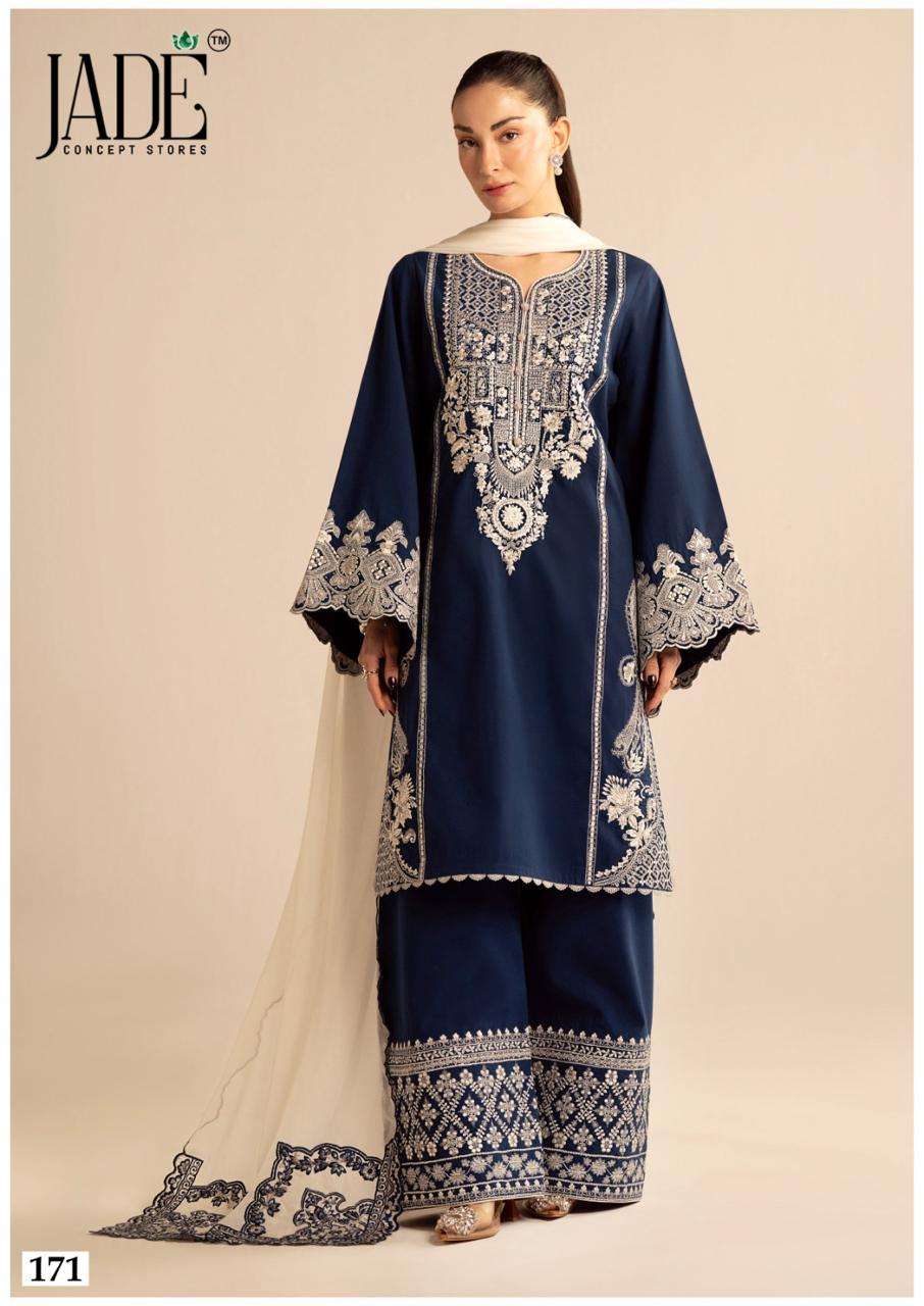 JADE CHEVRON Vol-18 Lawn Cotton Embroidered Unstitched Pakistani Suit