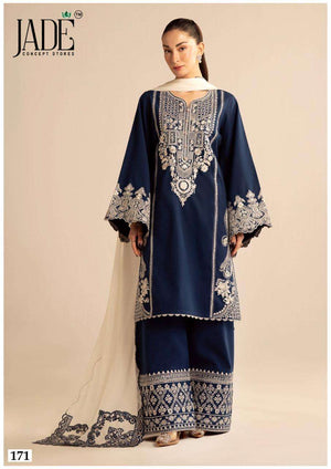 JADE CHEVRON Vol-18 Lawn Cotton Embroidered Unstitched Pakistani Suit