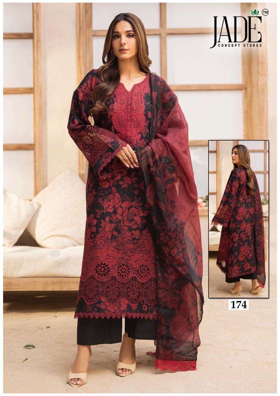 JADE CHEVRON Vol-18 Lawn Cotton Embroidered Unstitched Pakistani Suit