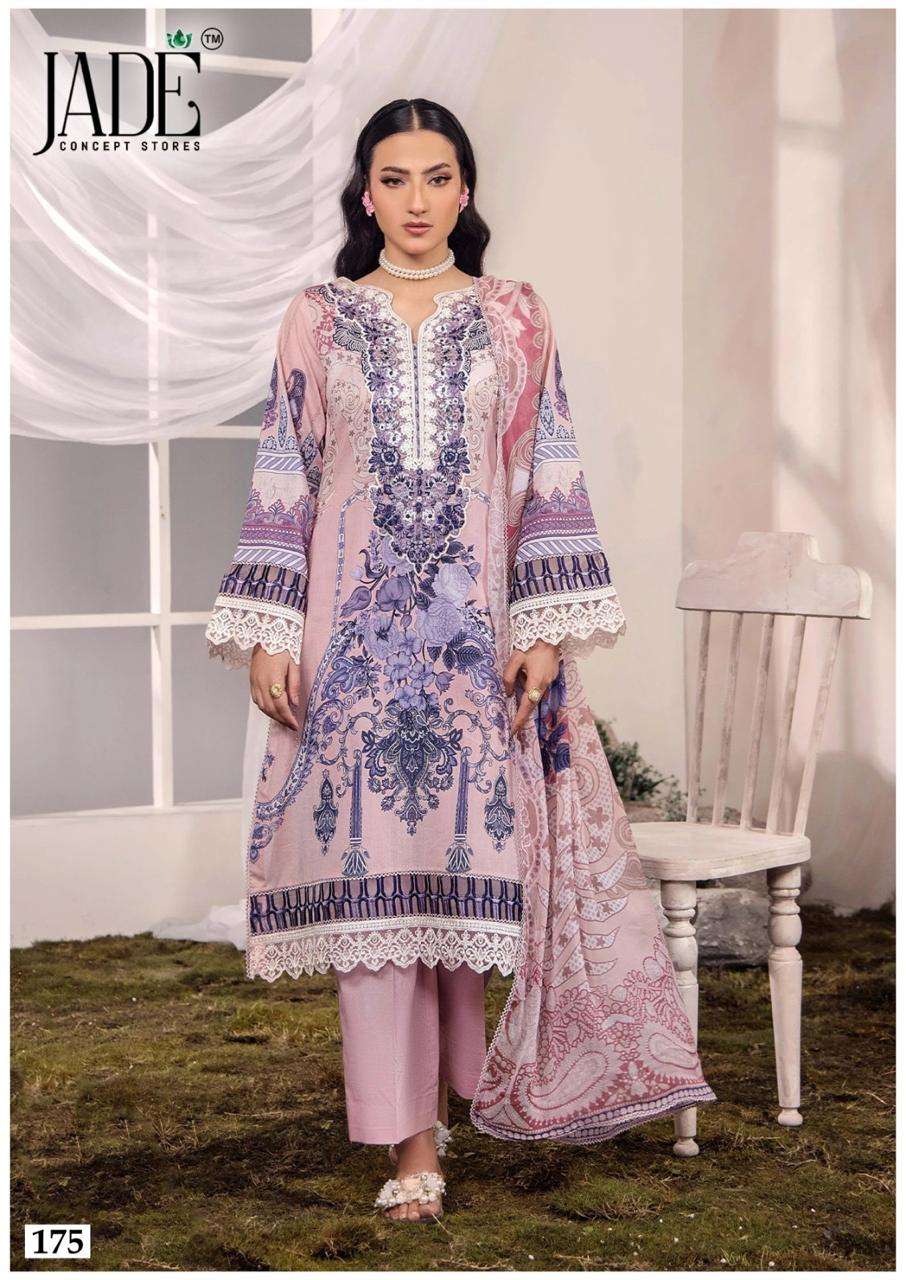 JADE CHEVRON Vol-18 Lawn Cotton Embroidered Unstitched Pakistani Suit