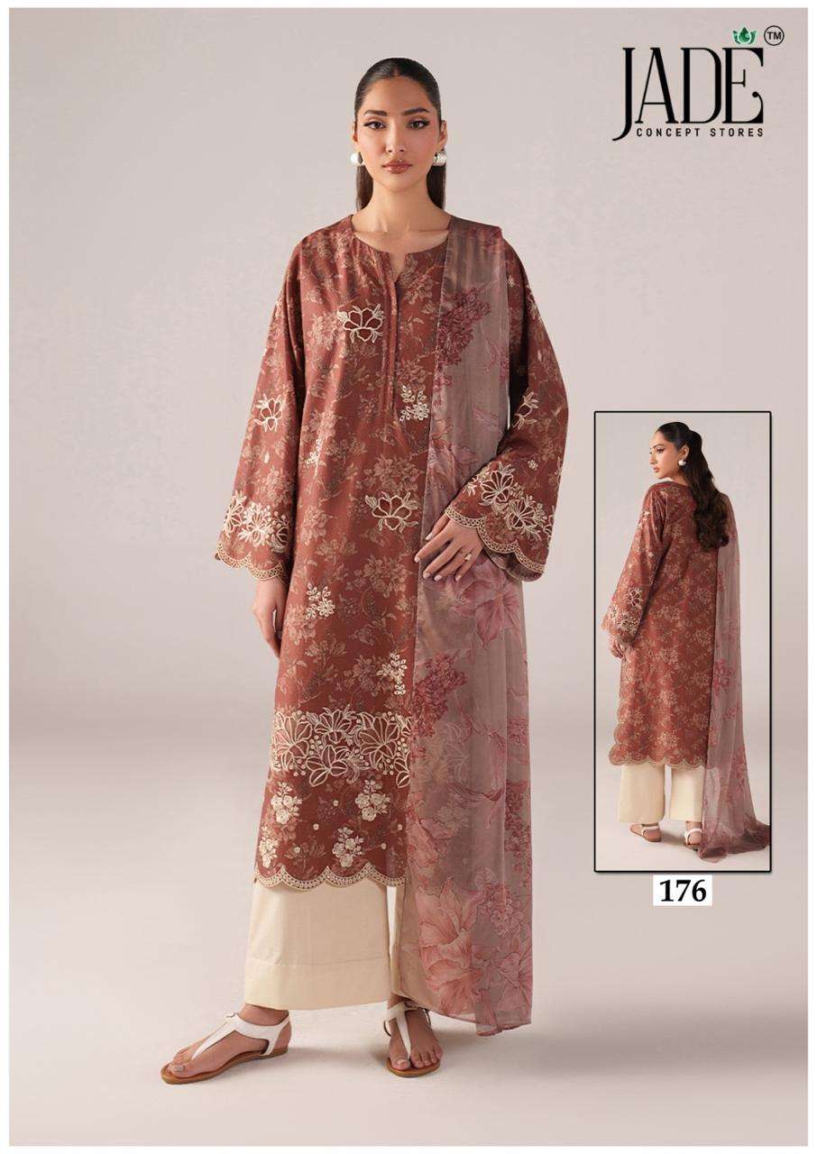 JADE CHEVRON Vol-18 Lawn Cotton Embroidered Unstitched Pakistani Suit