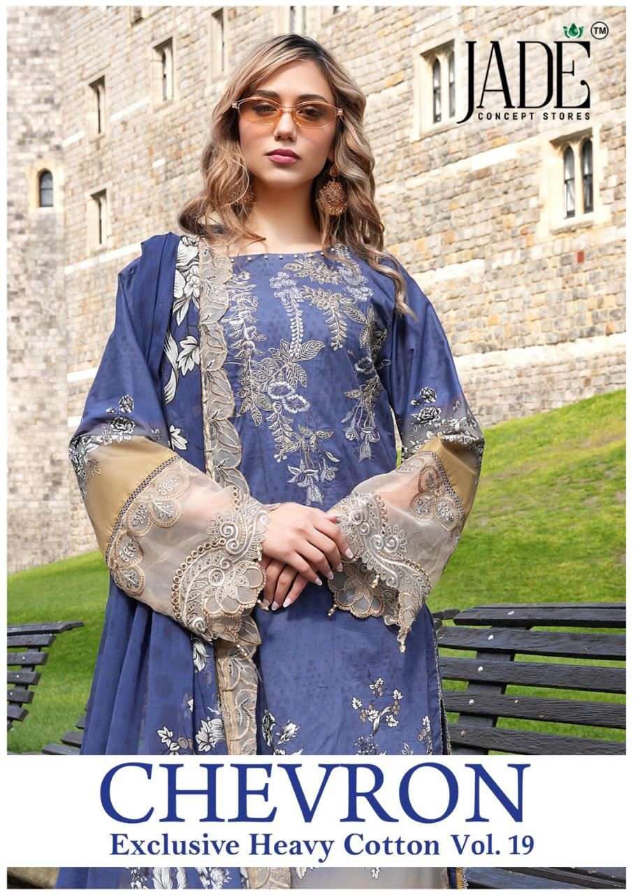 Jade Chevron Vol 19 Pure Heavy Cotton Dress Material Collection