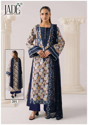Jade Chevron Vol-21 Cotton Embroidered Pakistani Suit