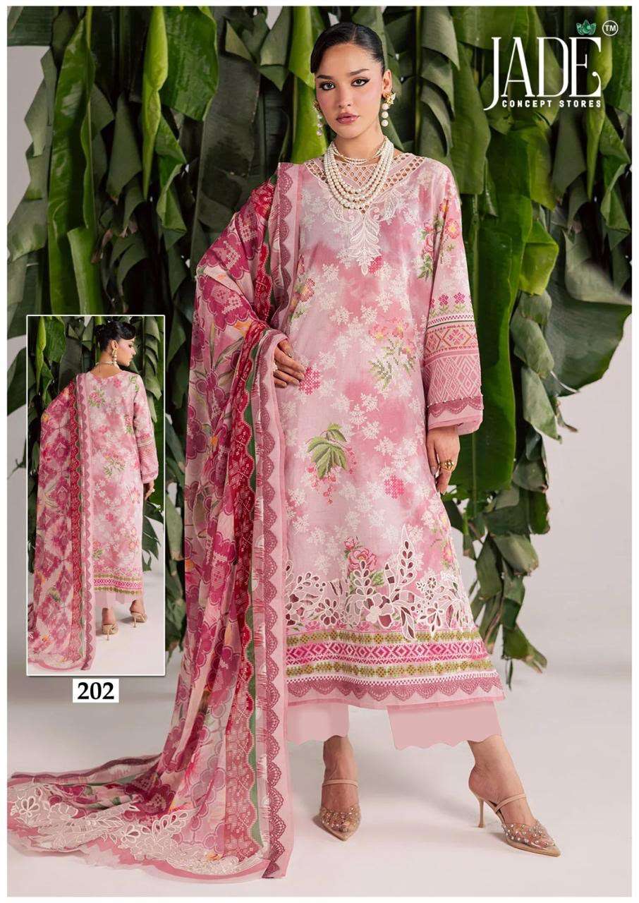 Jade Chevron Vol-21 Cotton Embroidered Pakistani Suit