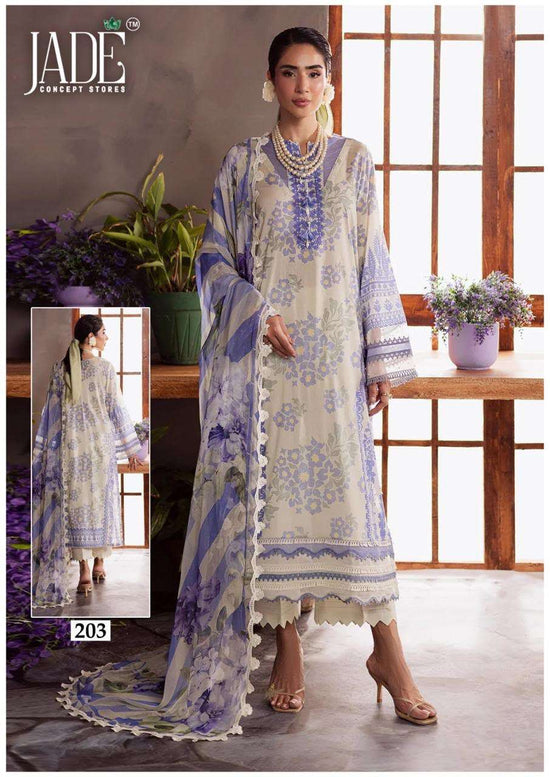 Jade Chevron Vol-21 Cotton Embroidered Pakistani Suit