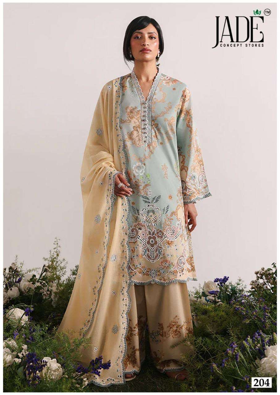 Jade Chevron Vol-21 Cotton Embroidered Pakistani Suit