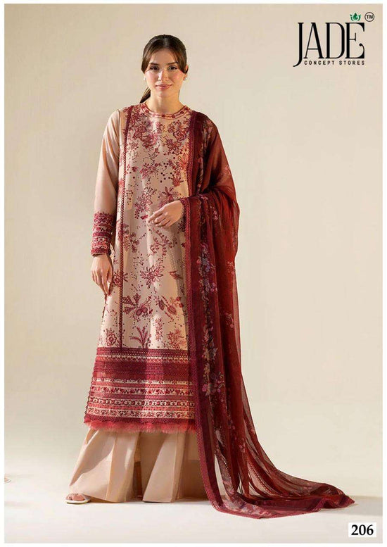 Jade Chevron Vol-21 Cotton Embroidered Pakistani Suit