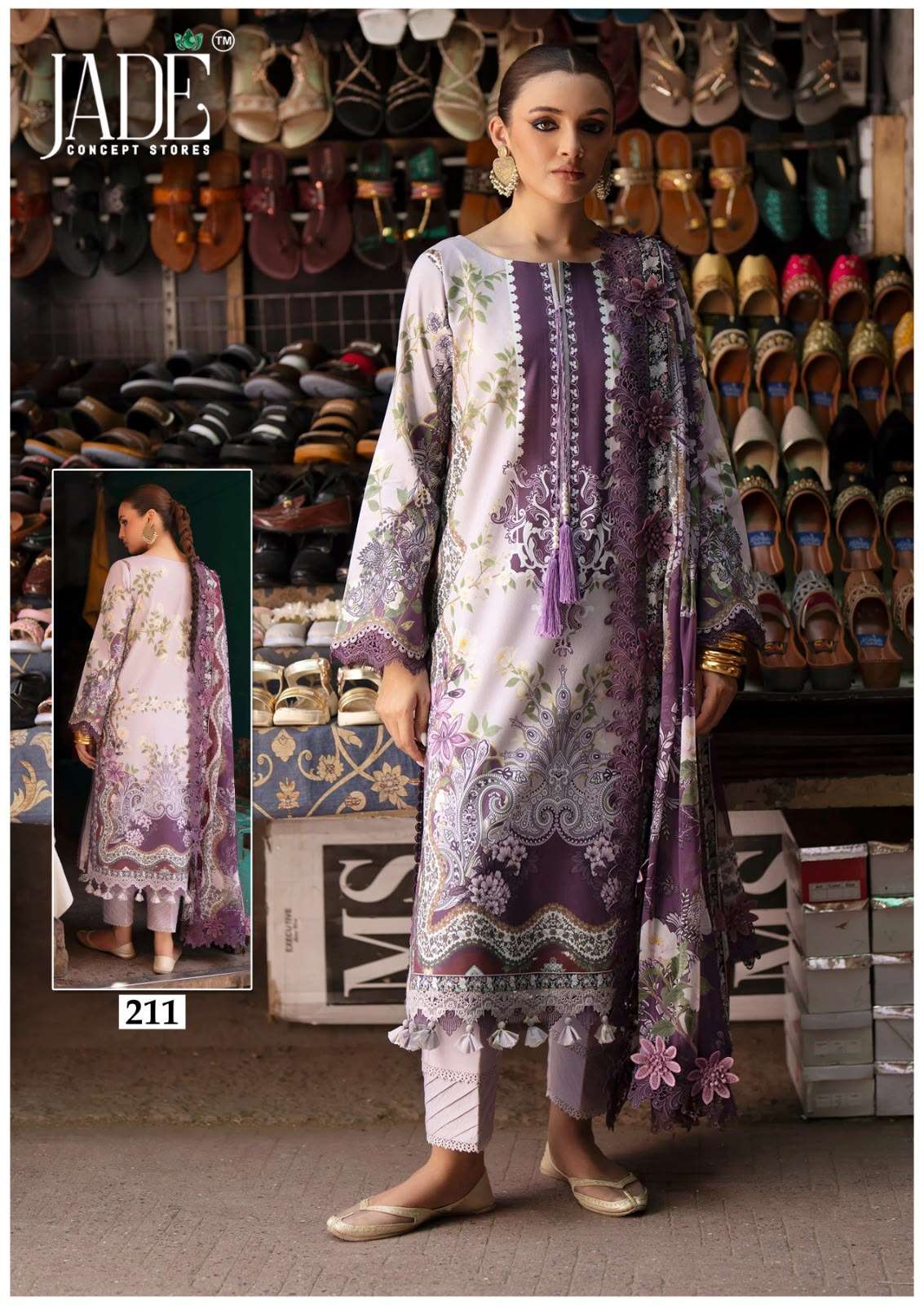 Jade Chevron Vol-22 Pure Cotton Printed Unstitched Dress Material
