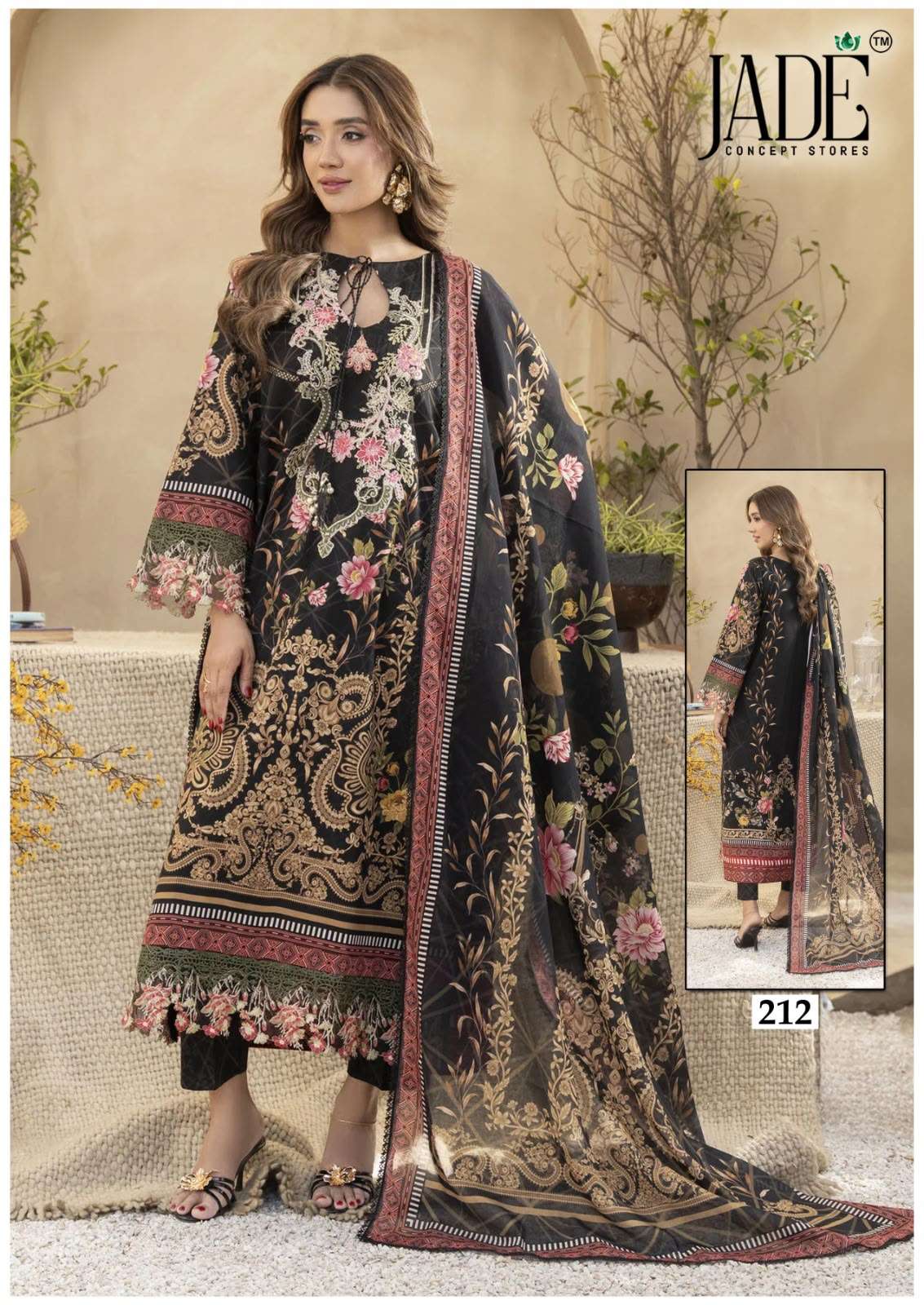 Jade Chevron Vol-22 Pure Cotton Printed Unstitched Dress Material