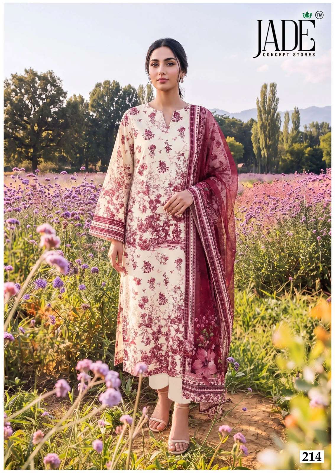 Jade Chevron Vol-22 Pure Cotton Printed Unstitched Dress Material