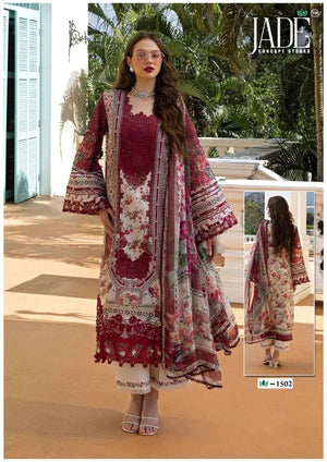 JADE CRIMSON EXCLUSIVE VOL-15 Lawn Printed Pakistani Suit - Amrah Wholesale