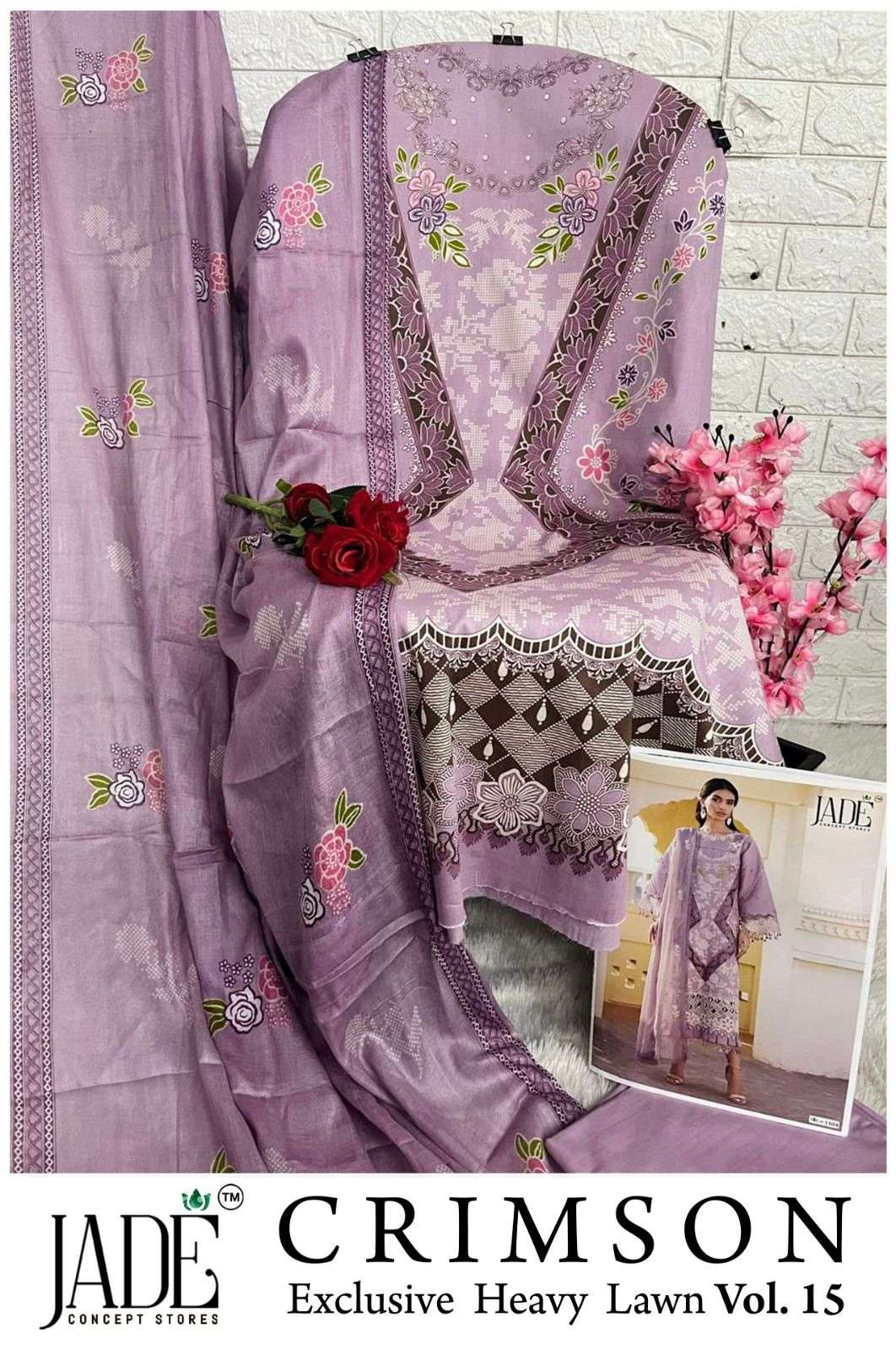 JADE CRIMSON EXCLUSIVE VOL-15 Lawn Printed Pakistani Suit