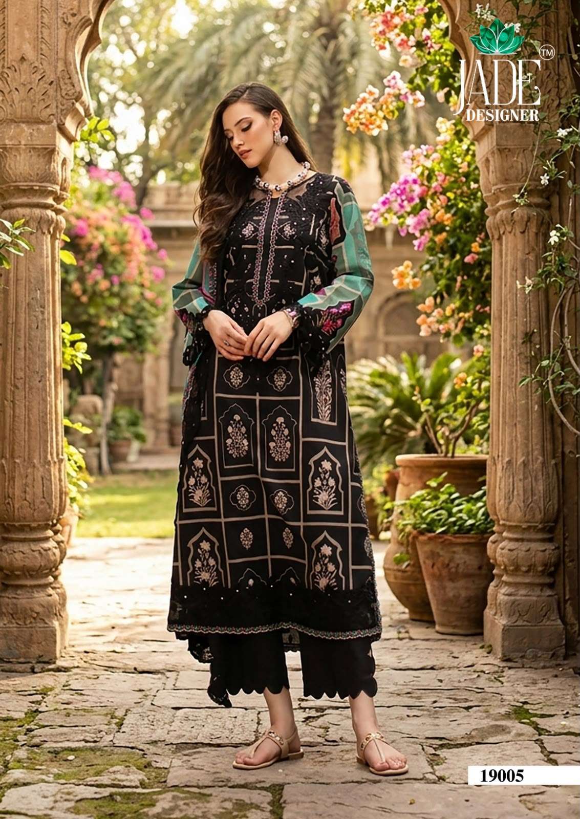 JADE CRIMSON VOL-19 Cotton Lawn Printed Pakistani Dress Material Wholesale - Amrah Wholesale