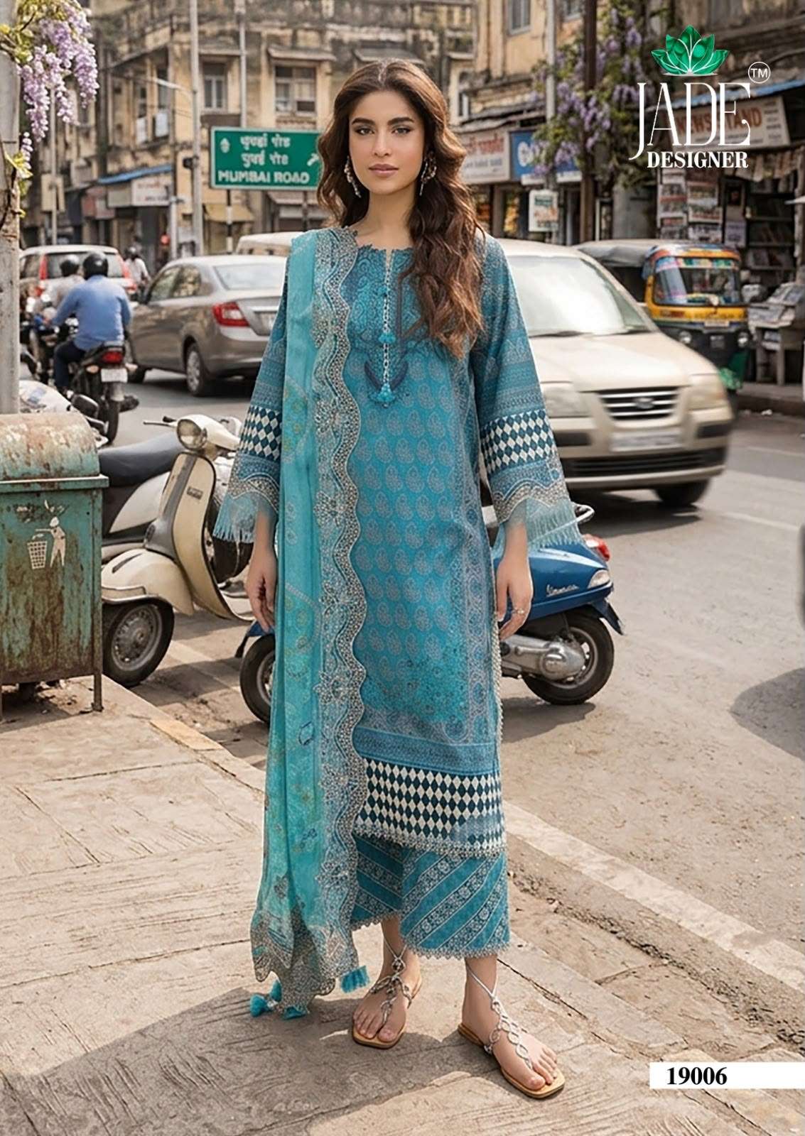 JADE CRIMSON VOL-19 Cotton Lawn Printed Pakistani Dress Material Wholesale - Amrah Wholesale