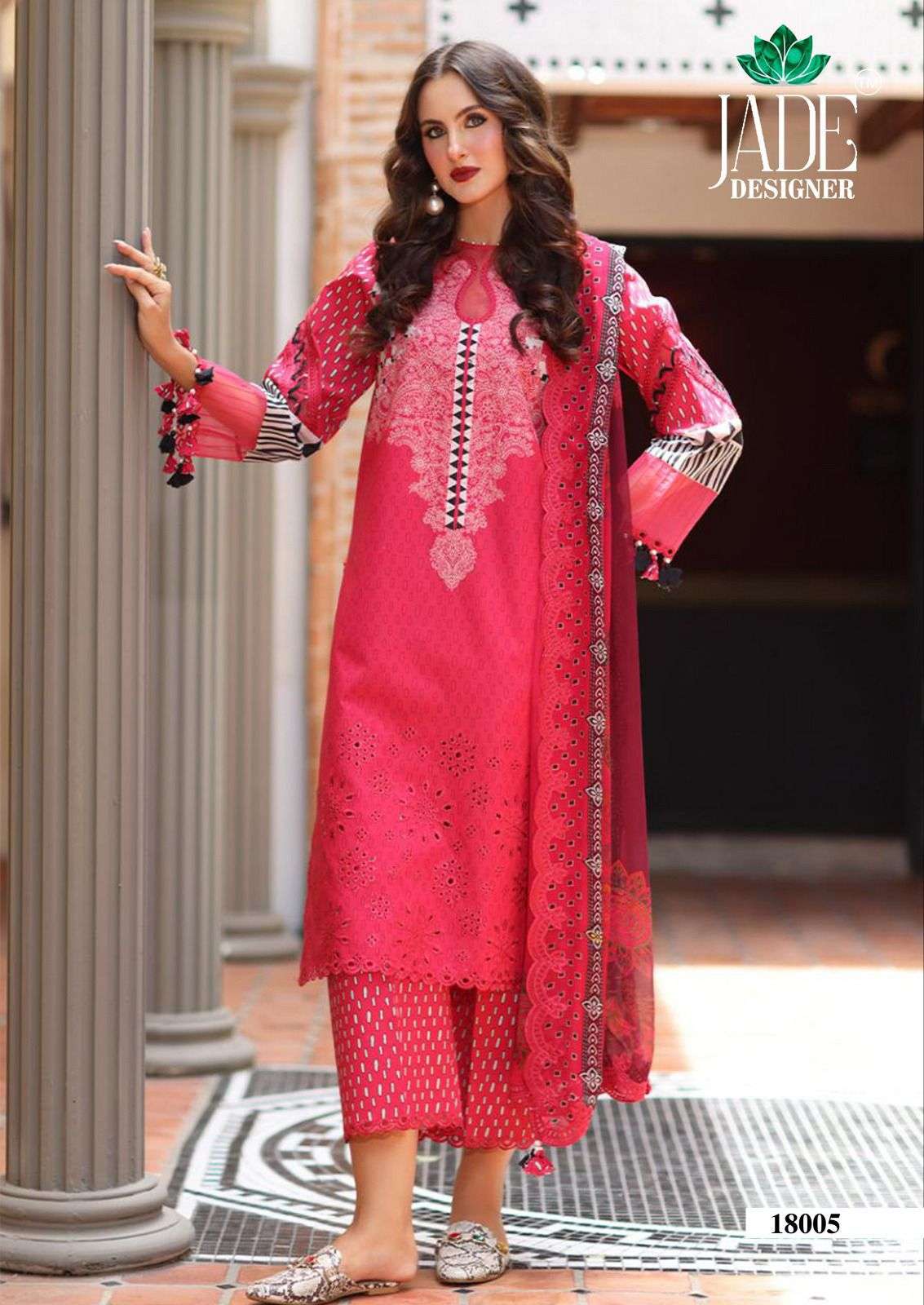 Jade Crimsons Vol 18 Heavy Cotton Dress Material - Amrah Wholesale