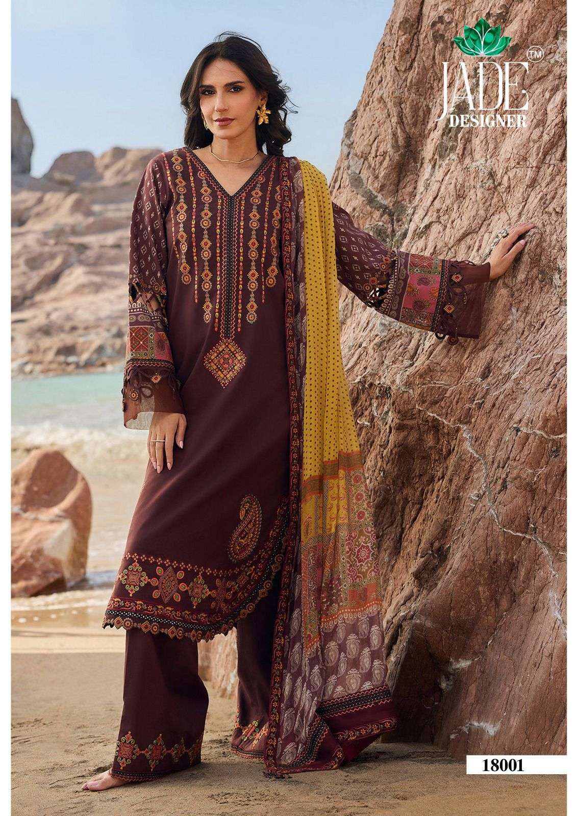 Jade Crimsons Vol 18 Heavy Cotton Dress Material - Amrah Wholesale