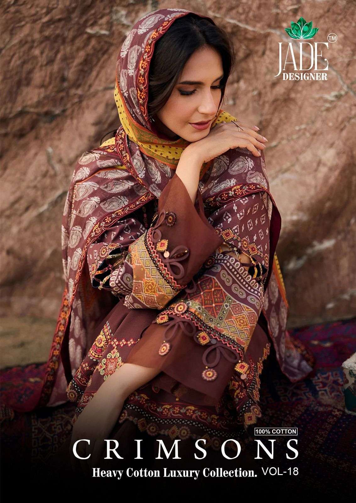 Jade Crimsons Vol 18 Heavy Cotton Dress Material - Amrah Wholesale