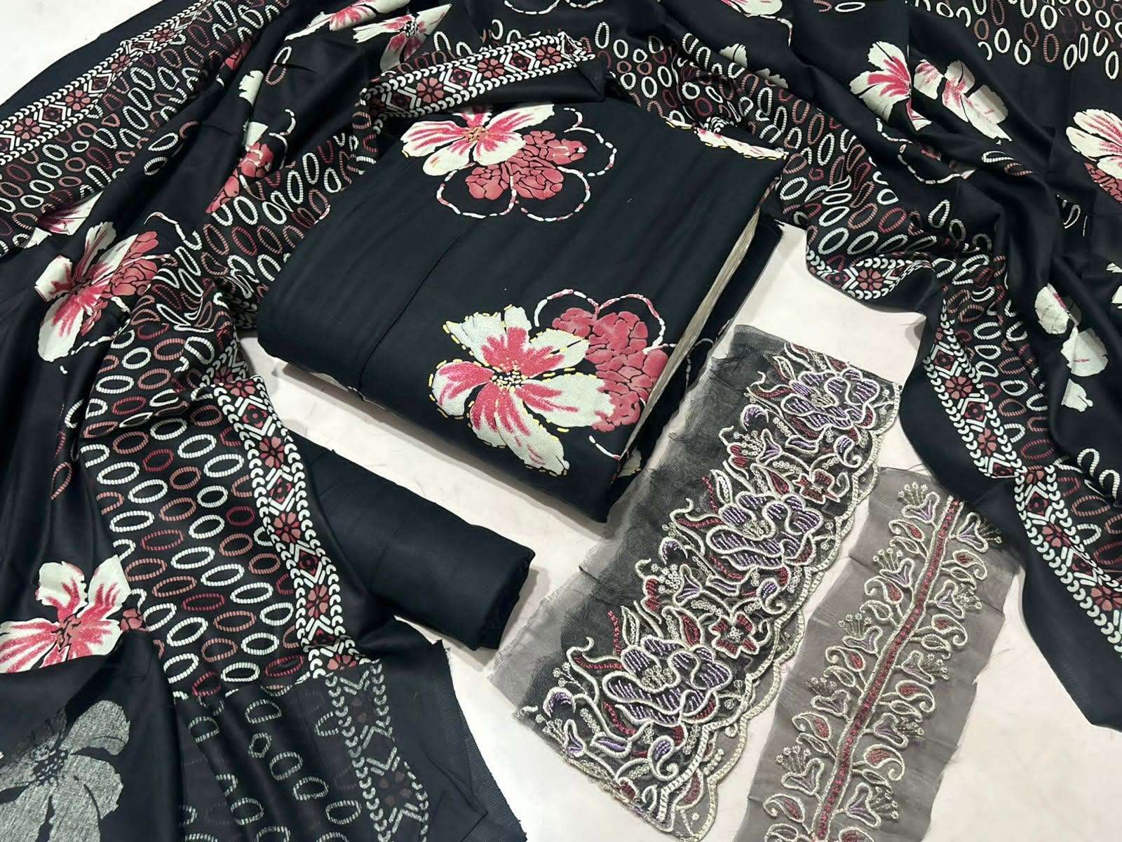 Jade Turkish Vol 1 Rayon Foil Print Dress Material - Amrah Wholesale