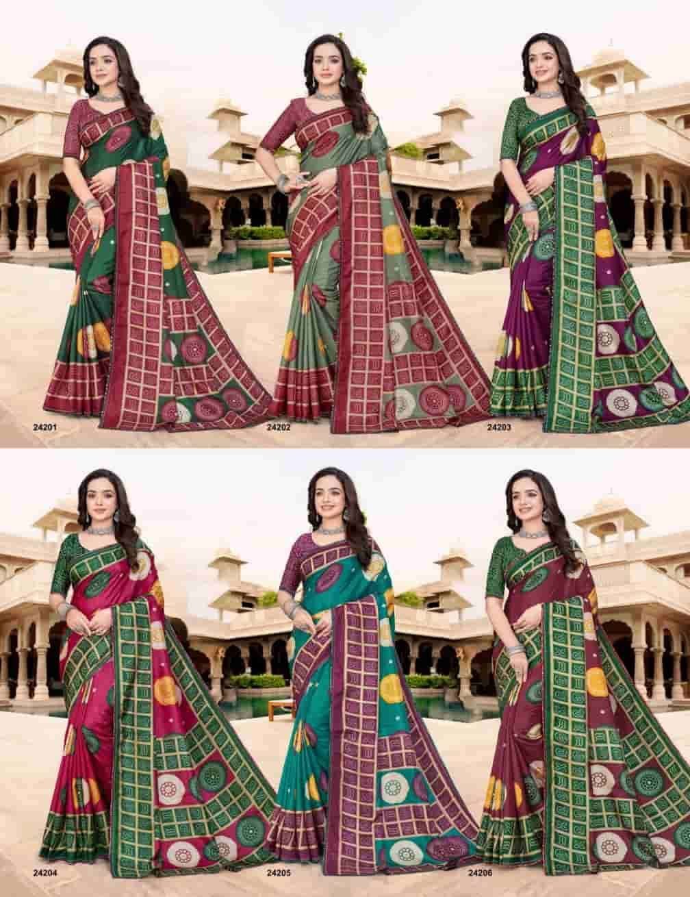 Jalnidhi Rang Varsha 24201 To 24206 Heavy Dola Saree - Amrah Wholesale