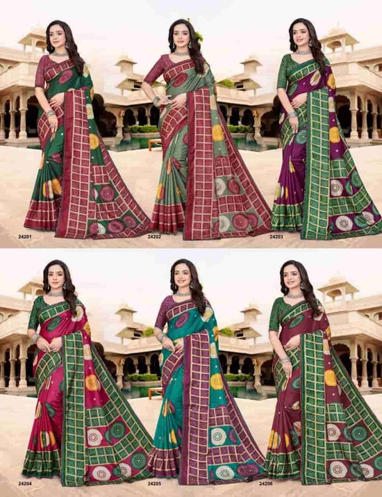 Jalnidhi Rang Varsha 24201 To 24206 Heavy Dola Saree - Amrah Wholesale
