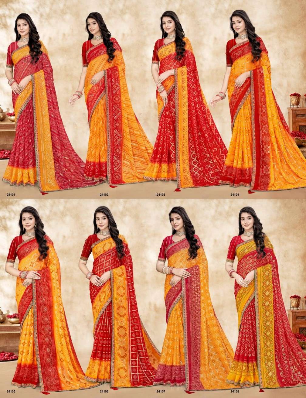 Jalnidhi Shloka Heavy Georgette Marble Saree - Amrah Wholesale