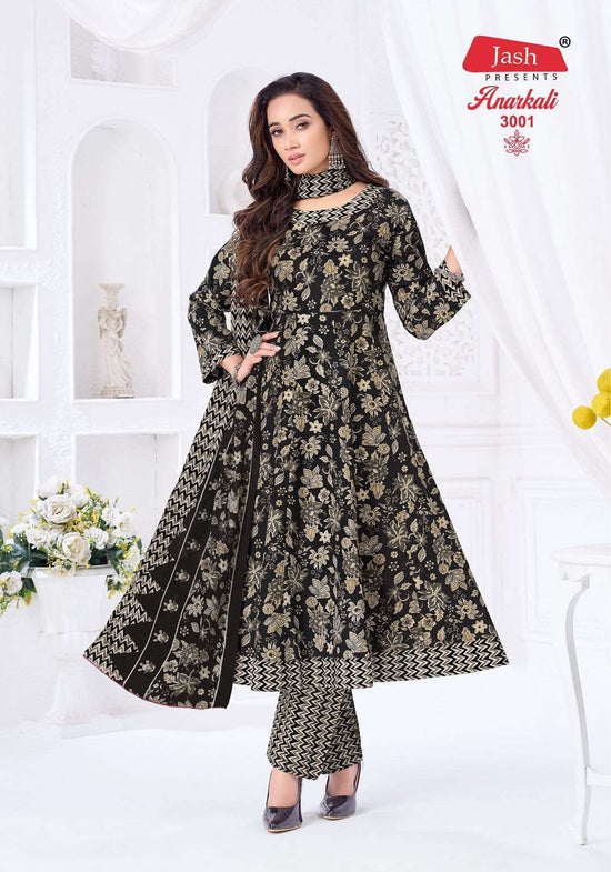 JASH ANARKALI VOL-3 Cotton Printed Stitched Salwar Suit Set