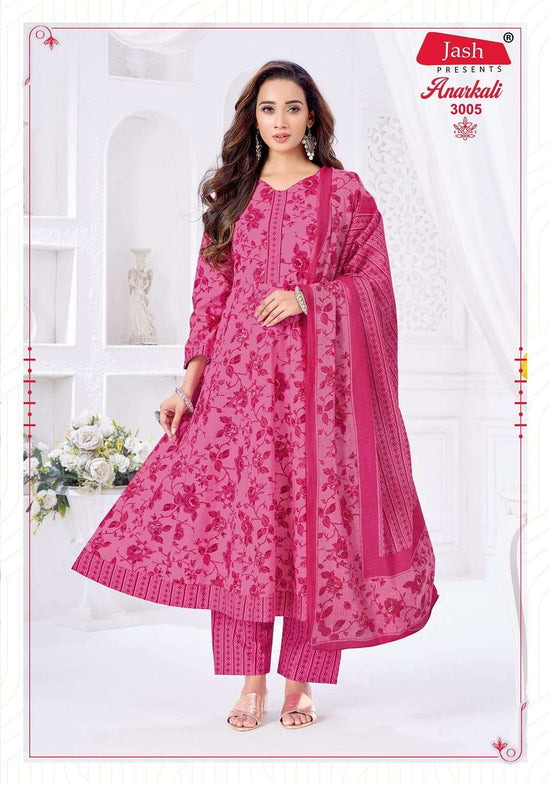 JASH ANARKALI VOL-3 Cotton Printed Stitched Salwar Suit Set